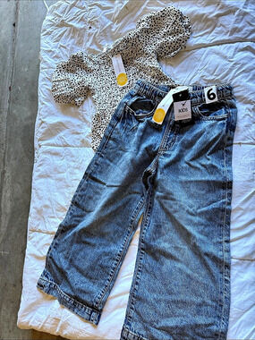 Stitch Fix Kids Girls Size 6 Animal Print Top & Jeans